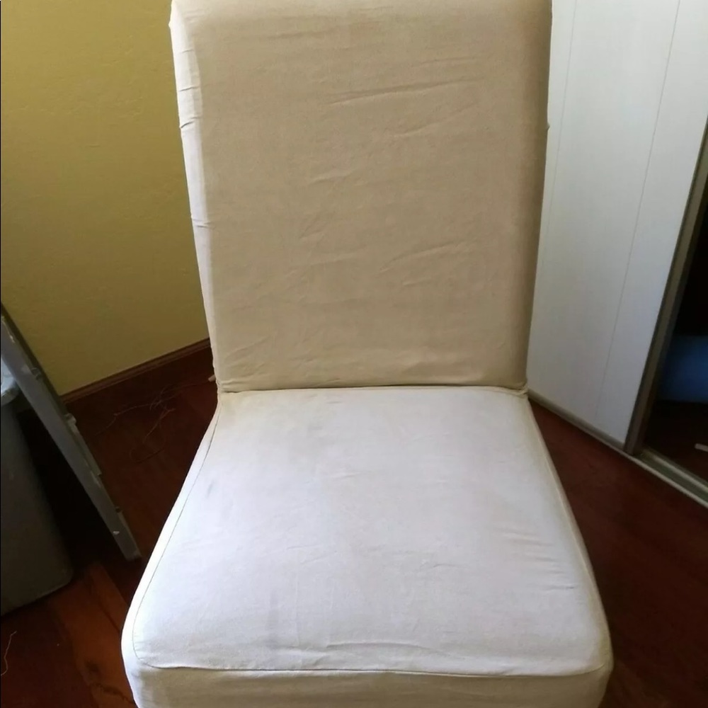 6 Ikea dinning room chair slip covers ONLY.